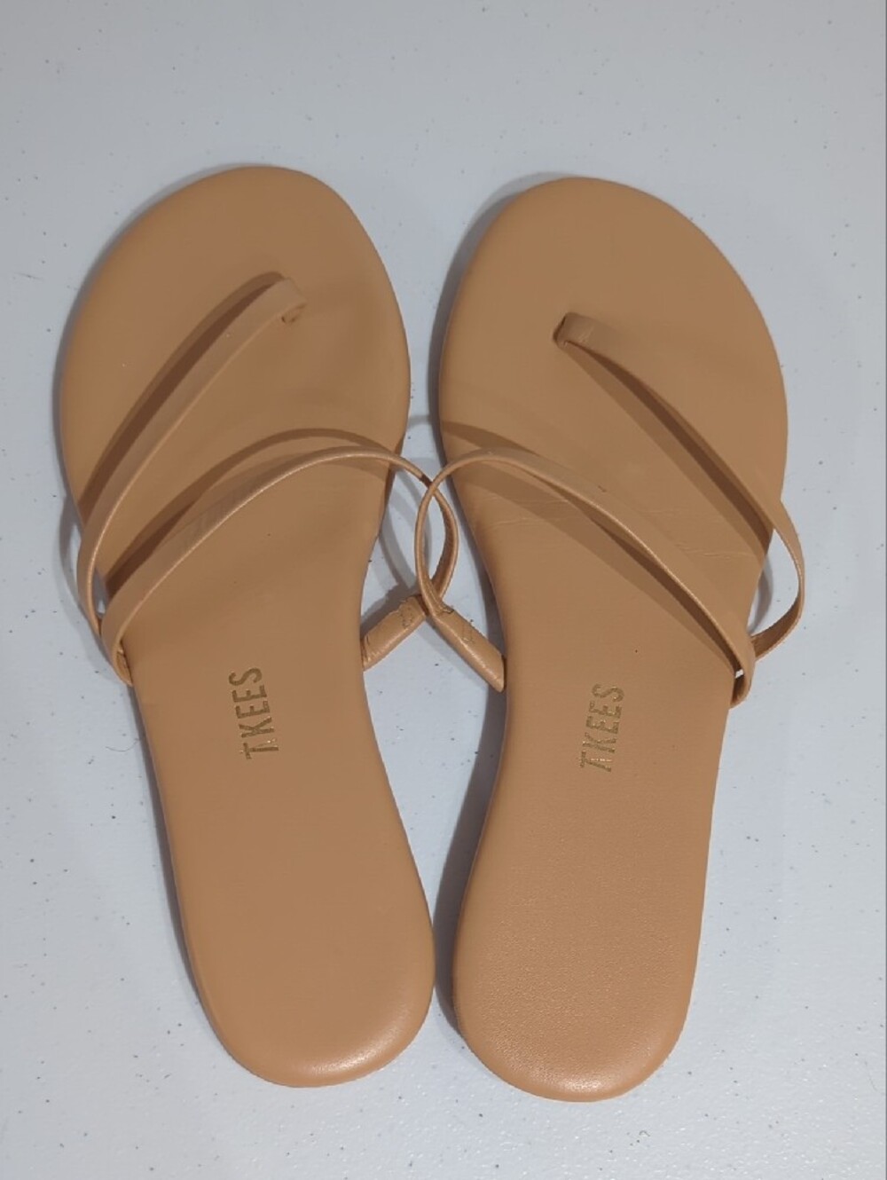 TKEES Sarit Leather Slide Sandals - Nude - size 7 - Picture 6 of 9